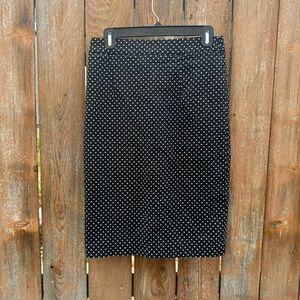 DOWNEAST Women’s Black White Polka Dot Pencil Skirt Size Small